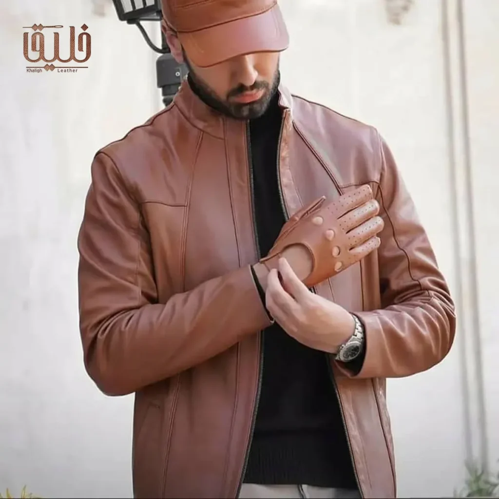 کت چرم طبیعی مردانه مدل K501