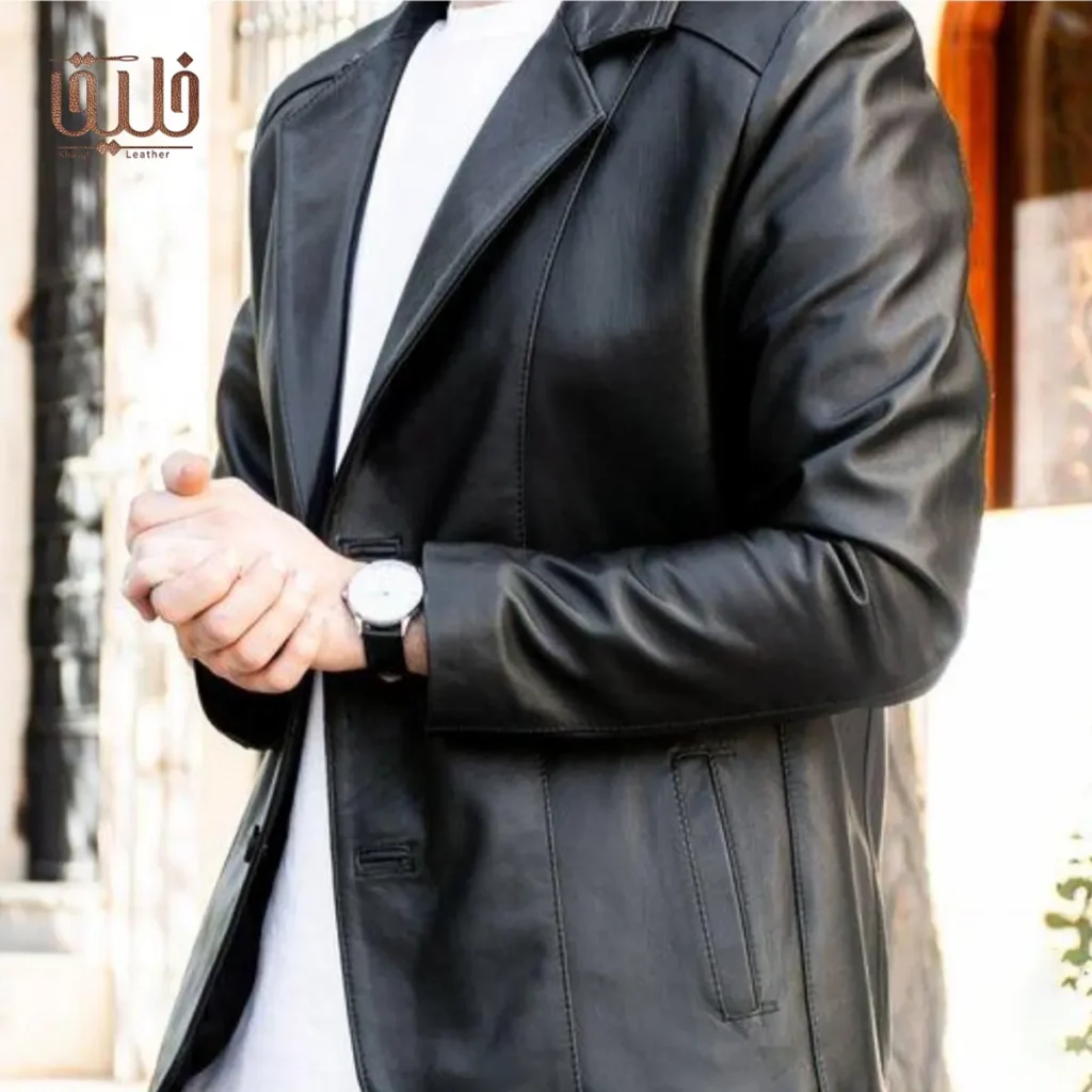کت چرم طبیعی مردانه مدل K507