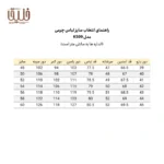 راهنمای اندازه کت چرم طبیعی مدل K509