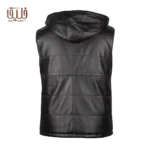 پافر چرم طبیعی مردانه مشکی مدل K600