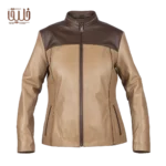 کت چرم طبیعی زنانه رنگ ویزون مدل M61