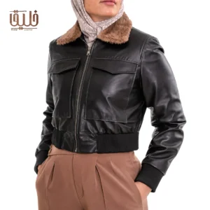 کت چرم طبیعی زنانه مدل M30