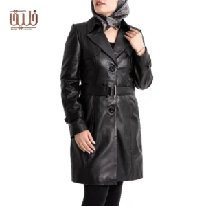 پالتو چرم طبیعی زنانه مدل M50
